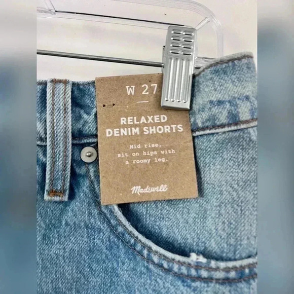 Madewell Relaxed Denim Shorts New With Tag Size 27 - Picture 3 of 6